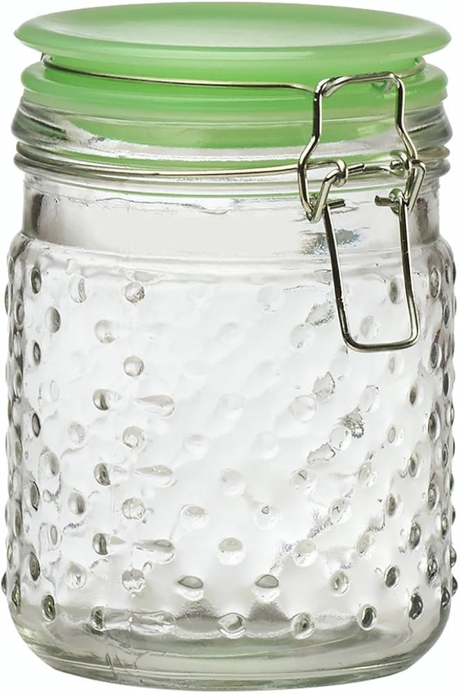 Amici Home Emma Jade Hobnail Glass Canister | Dry Food Storage Container with Airtight Clamp Lid ... | Amazon (US)