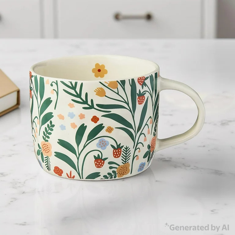 Mainstays Stoneware 14oz Strawberry Mug | Walmart (US)