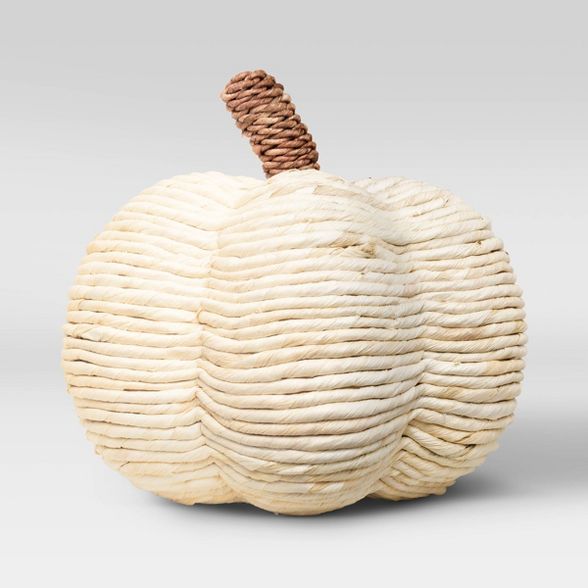 Decorative Corn Husk Rope Pumpkin Figurine Brown/Beige - Threshold™ | Target