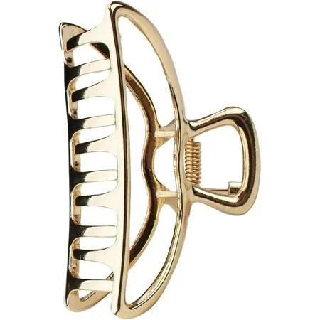 Kitsch 1PC Non Slip Claw Clip - Holds Even Thick Hair Securely | Large Claw Clip | Big Open Shape Metal Hair Clips for Women | Stylish Large Hair Claw Clips & Jaw Clips (Gold) | Walmart (US)