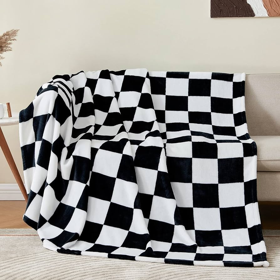 BEDELITE Checkered Throw Blanket for Couch and Bed, Luxurious Decorative Fleece Blanket with Chec... | Amazon (US)