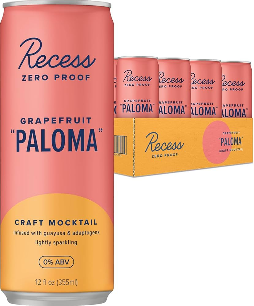 Recess Zero Proof Craft Mocktails, Alcohol Free Drinks, With Adaptogens, Non-Alcoholic Beverage R... | Amazon (US)