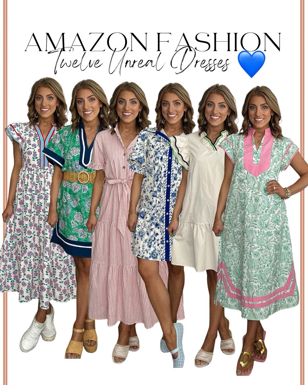 Amazon spring dresses that look like Anthropologie & Tuckernuck… but for WAY less 🤯💙

This Amazon fashion haul is full of the prettiest spring dresses—think floral prints, gingham, feminine details, and elevated silhouettes that feel straight out of a high-end boutique ✨ From everyday mom life to Easter, vacation, brunch, or events… these are the kind of dresses you’ll keep reaching for again and again.

I rounded up TWELVE unreal Amazon finds that look designer but are all budget-friendly 🙌🏼 The quality, fit, and details on these are SO good—puff sleeves, flattering waistlines, tiered skirts, and the cutest prints for spring 🌸

If you love that polished, classic, feminine style without the boutique price tag… you’re going to be obsessed with these 💕

#amazonfashion #amazondresses #springdresses #affordablefashion #amazonfinds #amazonstyle #springoutfits #easteroutfits #vacationoutfits #dresshaul #amazonhaul #budgetstyle #femininefashion #preppystyle #coastalstyle #everydaystyle #momstyle #anthrostyle #tuckernuckstyle

#LTKPetite #LTKootd #LTKSaleAlert