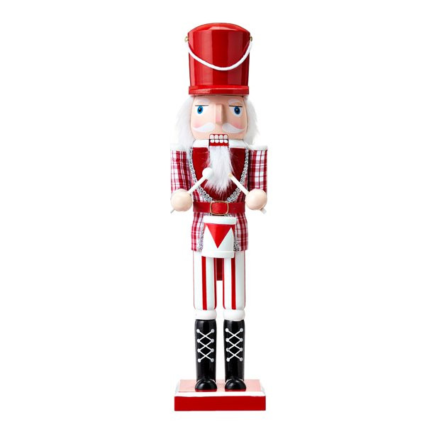 Holiday Time Red & White Nutcracker Christmas Decor | Walmart (US)