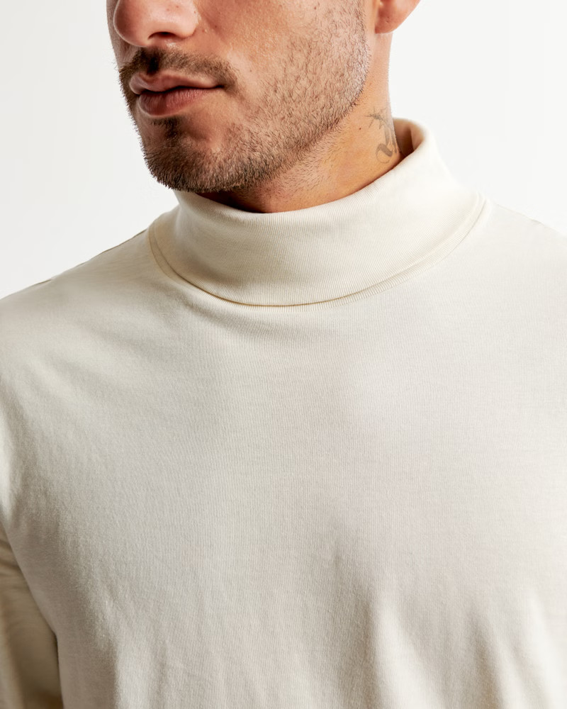 Men's Long-Sleeve Polished Turtleneck Tee | Men's Tops | Abercrombie.com | Abercrombie & Fitch (US)