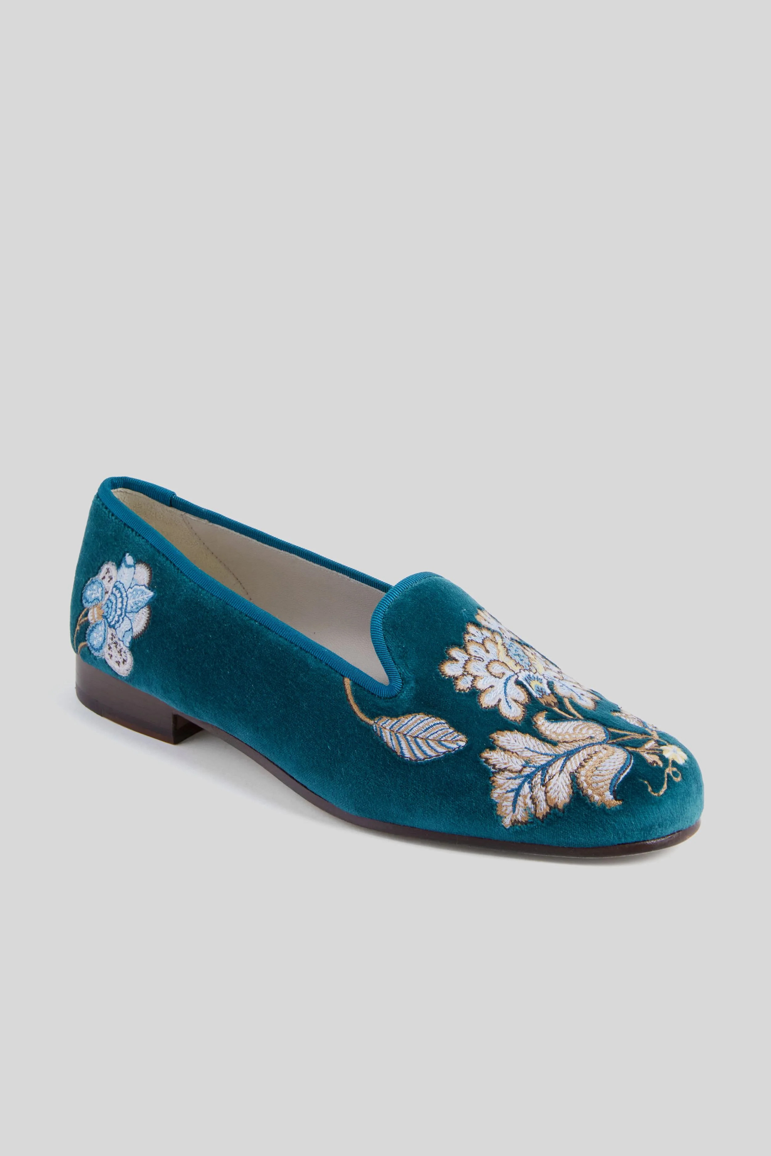 Ink Blue Velvet Banyan Slippers | Tuckernuck (US)