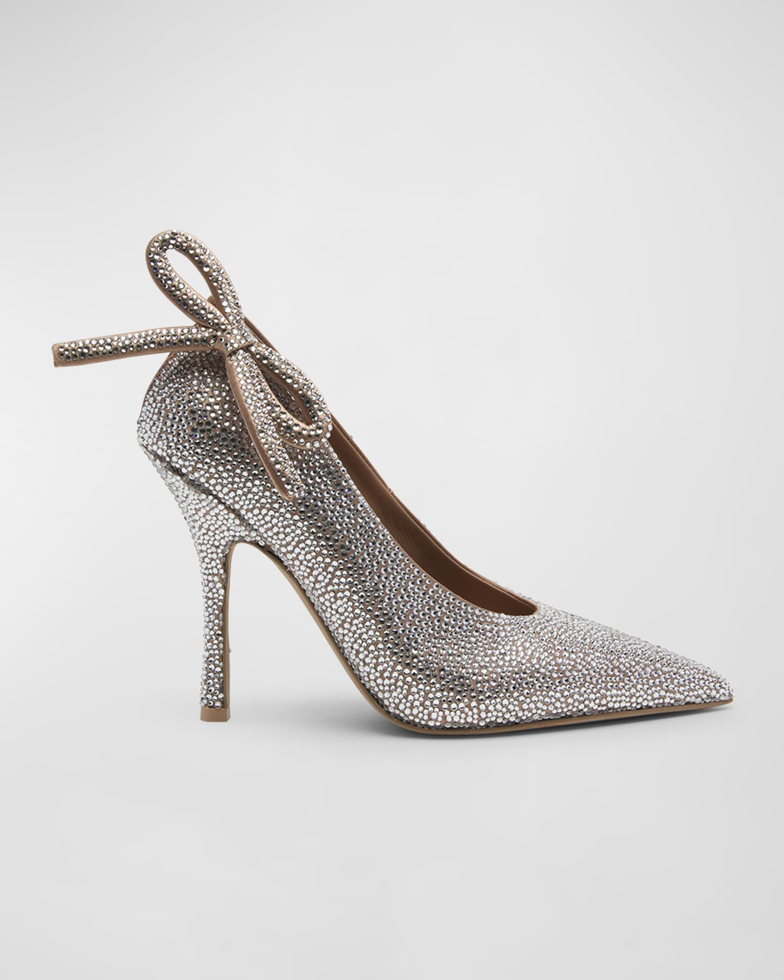 Valentino Garavani Crystal Satin Pumps | Neiman Marcus