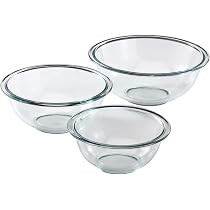 Pyrex Essentials (3-Piece) Glass Mixing Bowls Set For Prepping, Baking and Cooking, Preheated Ove... | Amazon (US)