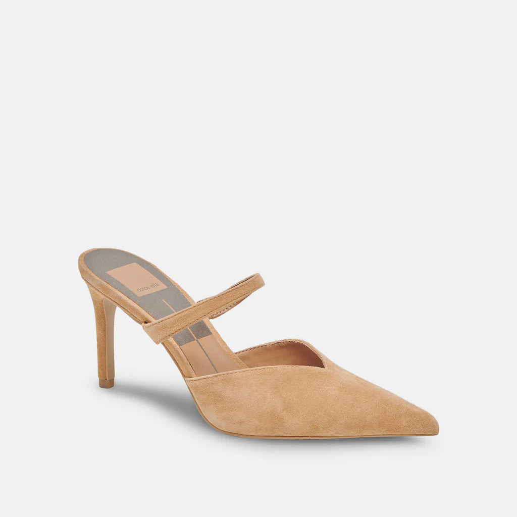 Kanika Heel-Tan Suede | Linen & Flax Co