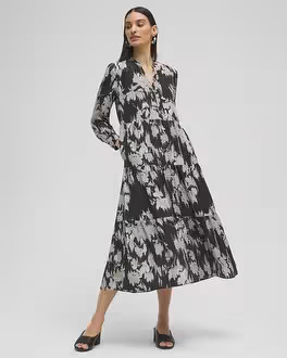 Floral Tiered Midi Dress | Chico's