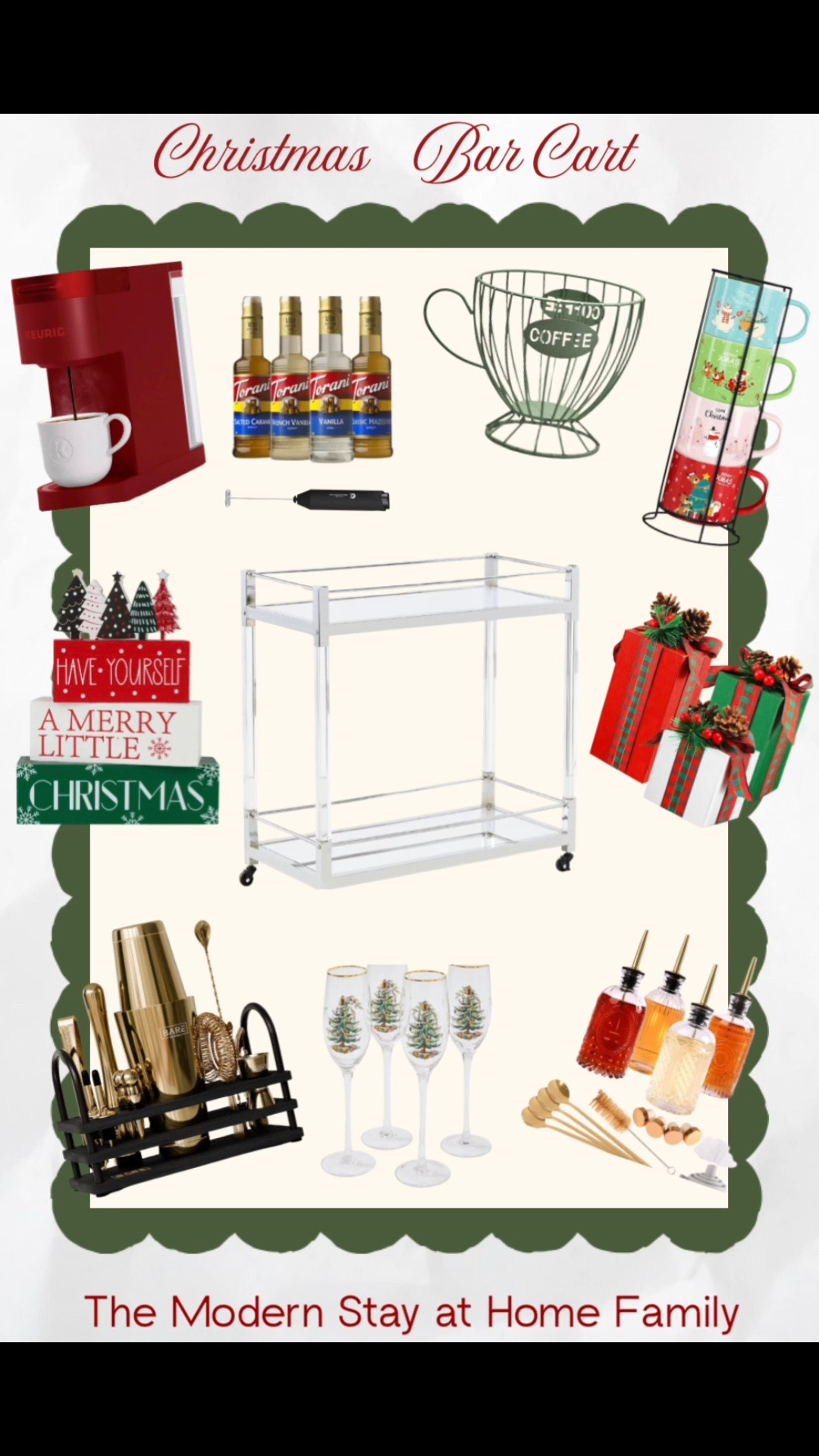 Transform your kitchen into the coziest spot in the house with a beautifully styled Christmas coffee bar! From festive mugs and holiday signs to coffee syrup organizers, Christmas canisters, garlands, mini trees, and hot cocoa essentials, these simple touches instantly make every morning feel a little more magical. Whether you’re decorating for Christmas on a budget or creating your dream holiday coffee station, these cozy finds bring warmth, charm, and festive cheer to your home all season long. Perfect for farmhouse, modern, vintage, or classic Christmas decorating styles, these affordable favorites make hosting holiday guests and enjoying quiet winter mornings even sweeter.

Christmas coffee bar, Christmas coffee station, holiday coffee bar, coffee bar decor, Christmas kitchen decor, cozy Christmas decor, Christmas mugs, hot cocoa bar, hot chocolate station, coffee syrup organizer, Christmas tiered tray, Christmas kitchen accessories, holiday kitchen decor, festive kitchen ideas, farmhouse Christmas decor, modern Christmas decor, Christmas countertop decor, Christmas canisters, holiday mugs, Christmas signs, Christmas decorating ideas, cozy home decor, winter home decor, holiday hosting, festive home, Christmas inspiration, Amazon home finds, holiday entertaining, seasonal decor, kitchen styling, LTK home finds.

#LTKSeasonal #LTKHome #LTKSaleAlert