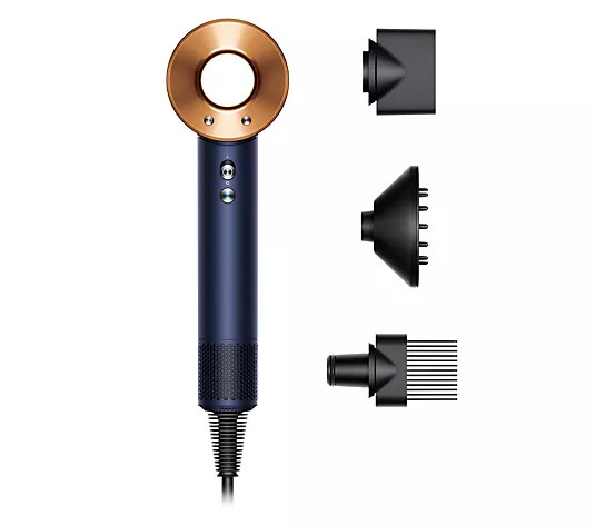 Dyson Prussian Blue Supersonic Hair Dryer with 3 Attachments - QVC.com | QVC