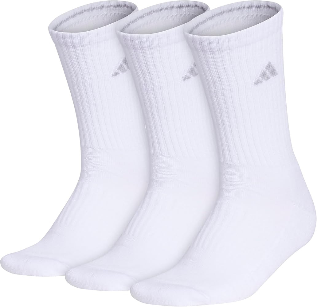 adidas womens Cushioned Crew Socks (3-pair) With Arch Compression | Amazon (US)