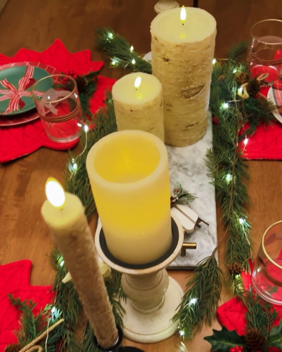 Holiday birch candles with timers/battery operated 


#LTKHoliday #LTKSeasonal #LTKHome