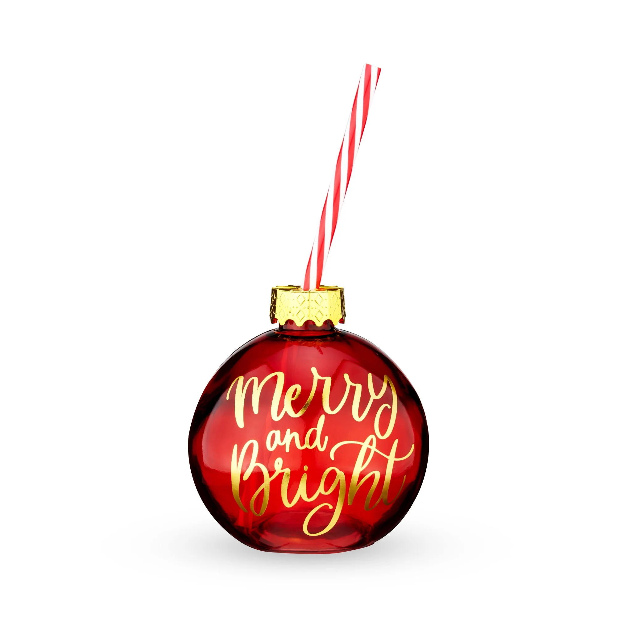 Blush Ornament Drink Tumbler, Christmas Tree Ornament Glass, Holiday Drinkware, Vintage Style Chr... | Walmart (US)