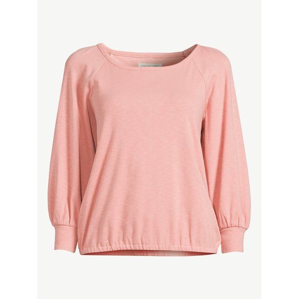 Free Assembly Women's Bubble Top with Pleated Shoulders - Walmart.com | Walmart (US)