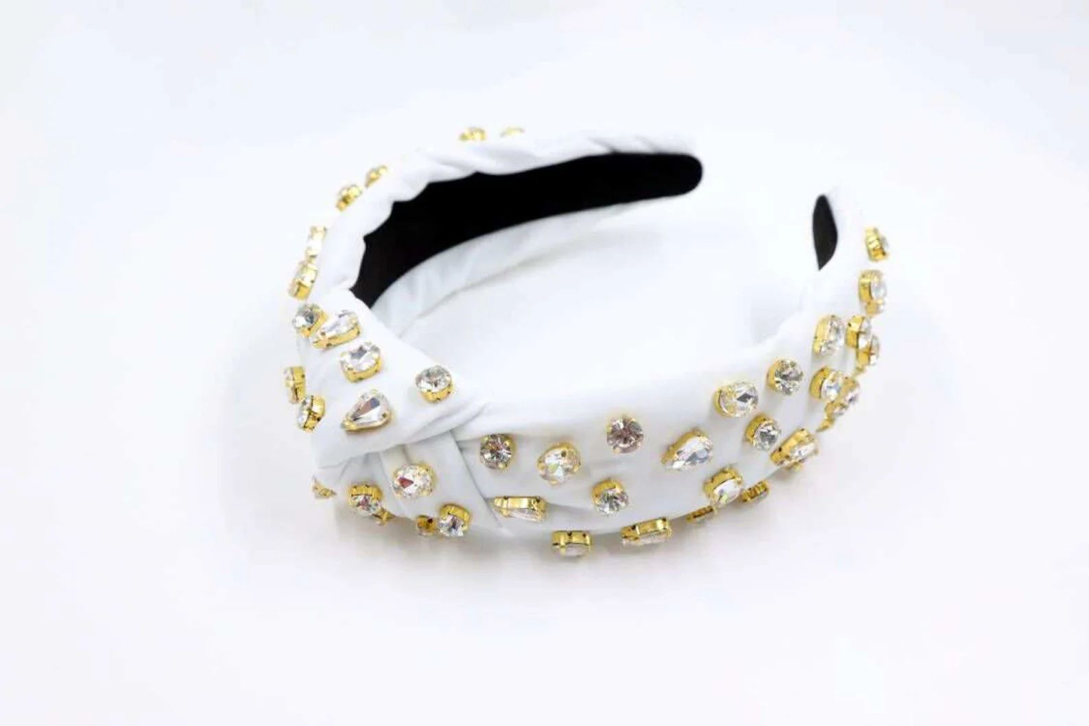 Luxury Knotted Jeweled Headband - Cute Spring Headband ! Bling and Bedazzled Headband - Bride Hea... | Etsy (US)
