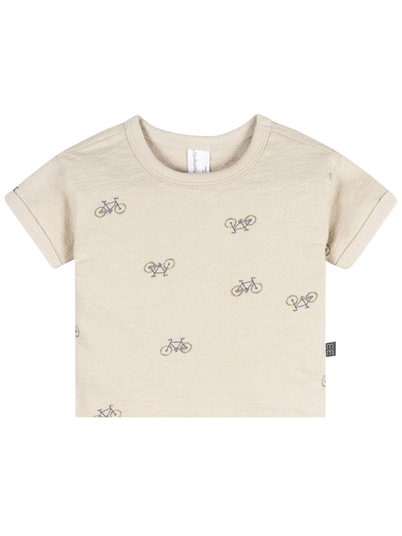 Modern Moment by Gerber Baby Boy Organic Short Sleeve Top, Sizes 0/3 Months - 24 Months | Walmart (US)