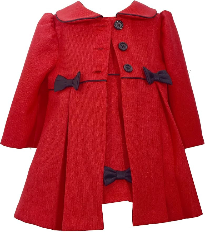 Bonnie Jean Girl's Holiday Christmas Dress and Coat Set for Baby, Toddler and Little Girls | Amazon (US)