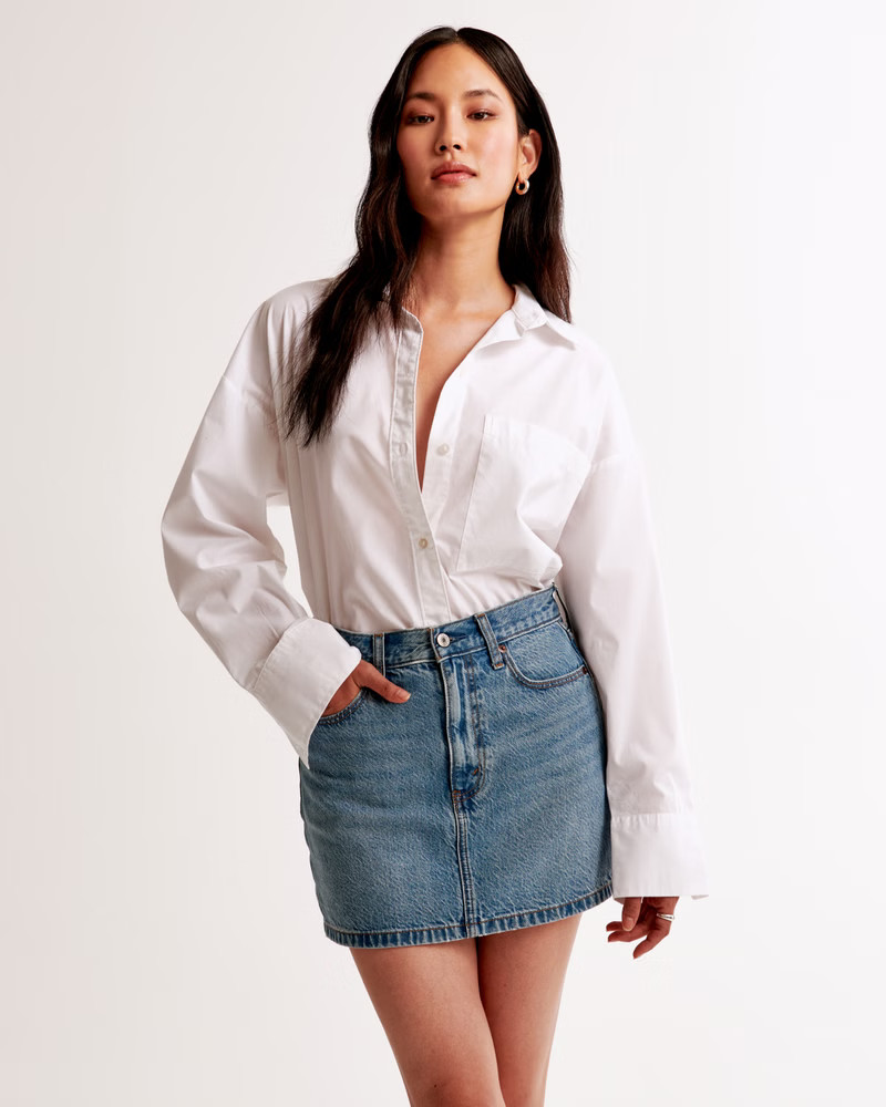 Denim Mini Skirt | Abercrombie & Fitch (US)
