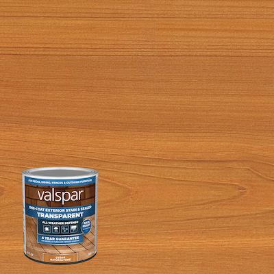 Valspar Pre-tinted Cedar Naturaltone Transparent Exterior Wood Stain and Sealer (Quart Size Conta... | Lowe's