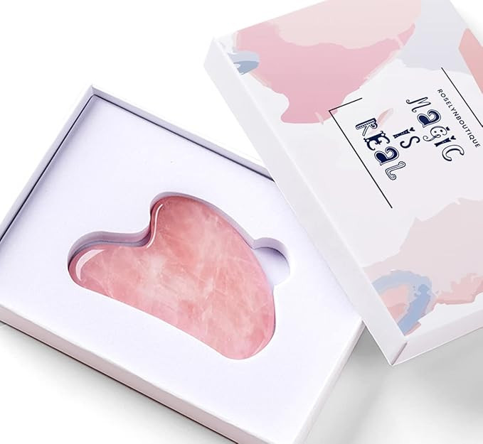 ROSELYNBOUTIQUE Gua Sha Facial Tools Natural Quartz Healing Crystal - Face Massager Guasha Skin C... | Amazon (US)