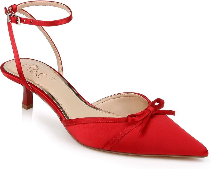 Jewel Badgley Mischka Talasia Pointed Toe Kitten Heels | Amazon (US)