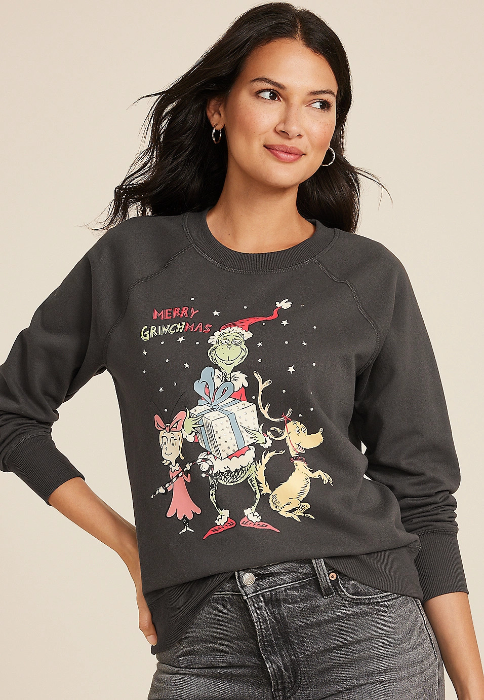 Merry Grinchmas Relaxed Fit Sweatshirt | Maurices