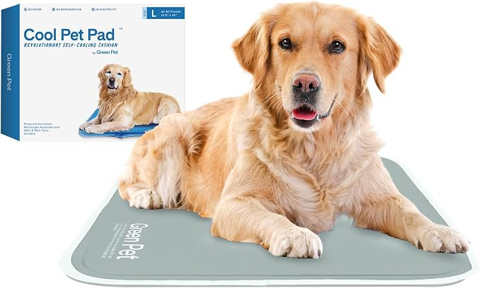 The Green Pet Shop Cool Pet Pad - Large, Sage Grey - Self-Cooling, Pressure Activated Mat for Dog... | Amazon (US)
