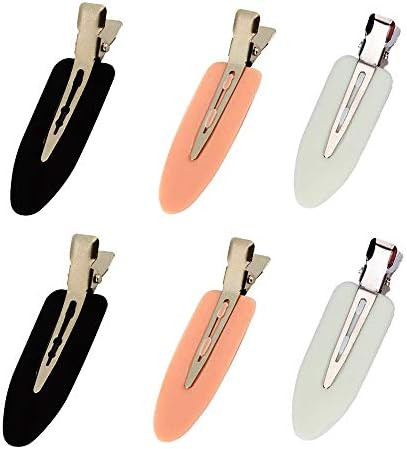 6 Pieces No Bend Hair Clips, No Crease Hair Clip for Hairstyling, Makeup Clips for Women and Girl... | Amazon (US)