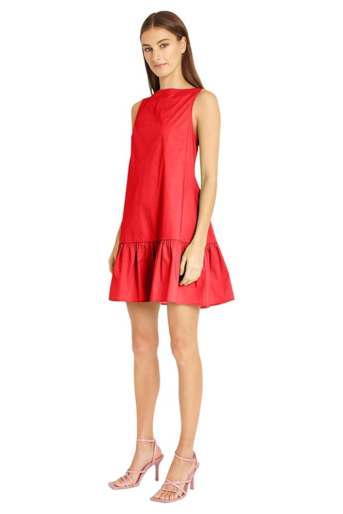 Donna Morgan Versatile High Neck Swing Body Ruffle Summer Dresses for Women | Amazon (US)