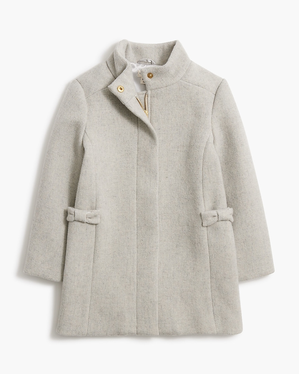 Girls' wool-blend bow-pocket coat | J.Crew Factory