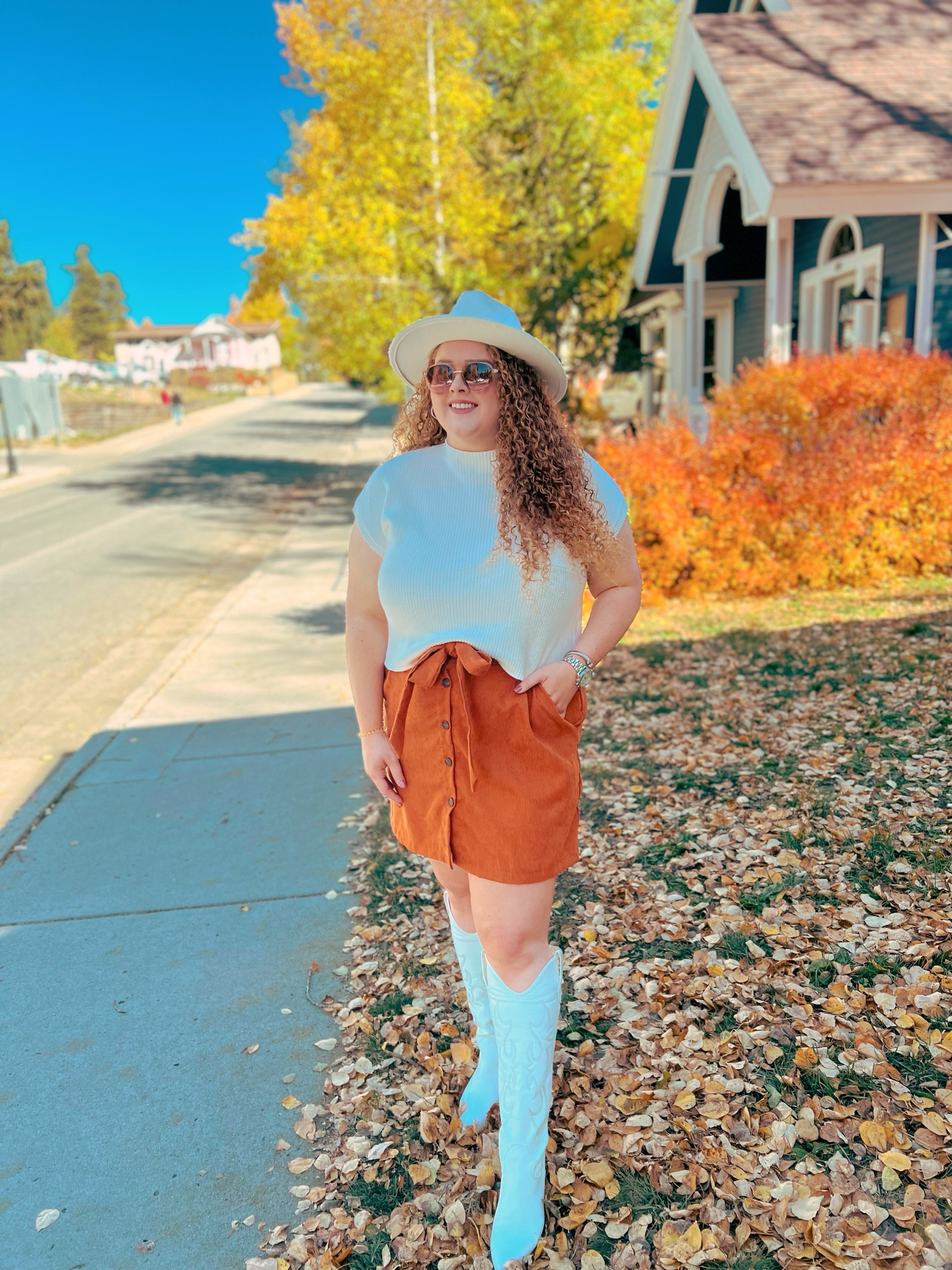 Hello fall 🍂 sweater | white sweater | fall sweater | amazon sweater | skirt | amazon skirt | fall skirt | orange skirt | boots | cowboy boots | cream boots | cream cowboy boots | buckle boots | fall boots | hat | wide brim hat | fall hat | fall family photos | family photos | fall photos | Fall | fall tops | amazon finds | amazon fashion | Amazon look | amazon outfit | fall outfit | fall look | fall outfit inspo | fall fashion | fall fashion finds | amazon fall outfit | Amazon fall fashion finds | amazon fall finds | fall transition look | fall transition outfits | free people | free people dupe | amazon free people dupe 

#LTKSeasonal #LTKmidsize #LTKxPrime