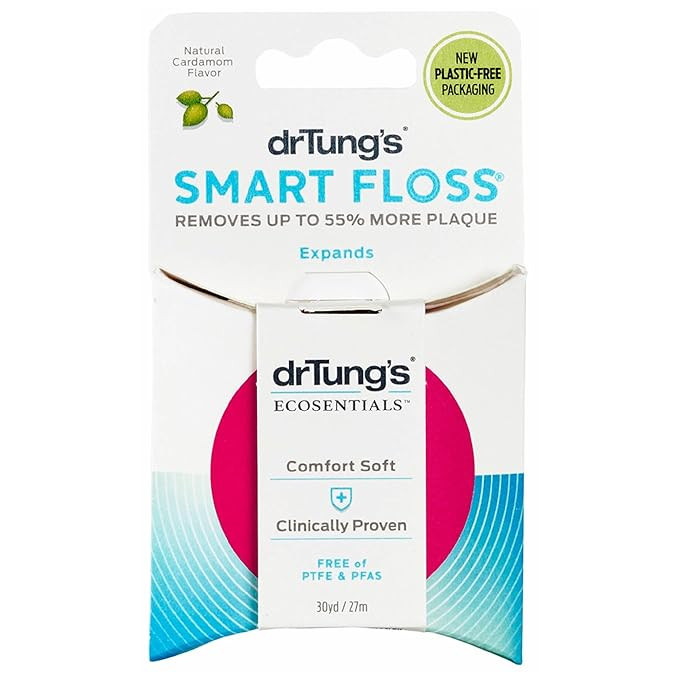 DrTung's Smart Floss - Natural Floss, PTFE & PFAS Free Floss, Gentle on Gums, Expands & Stretches... | Amazon (US)