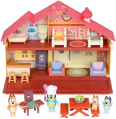 Bluey Toy House Playset, Mega Bundle Family Home & BBQ Playhouse Toys,, Bingo, Bandit, Chilli, Ho... | Amazon (US)