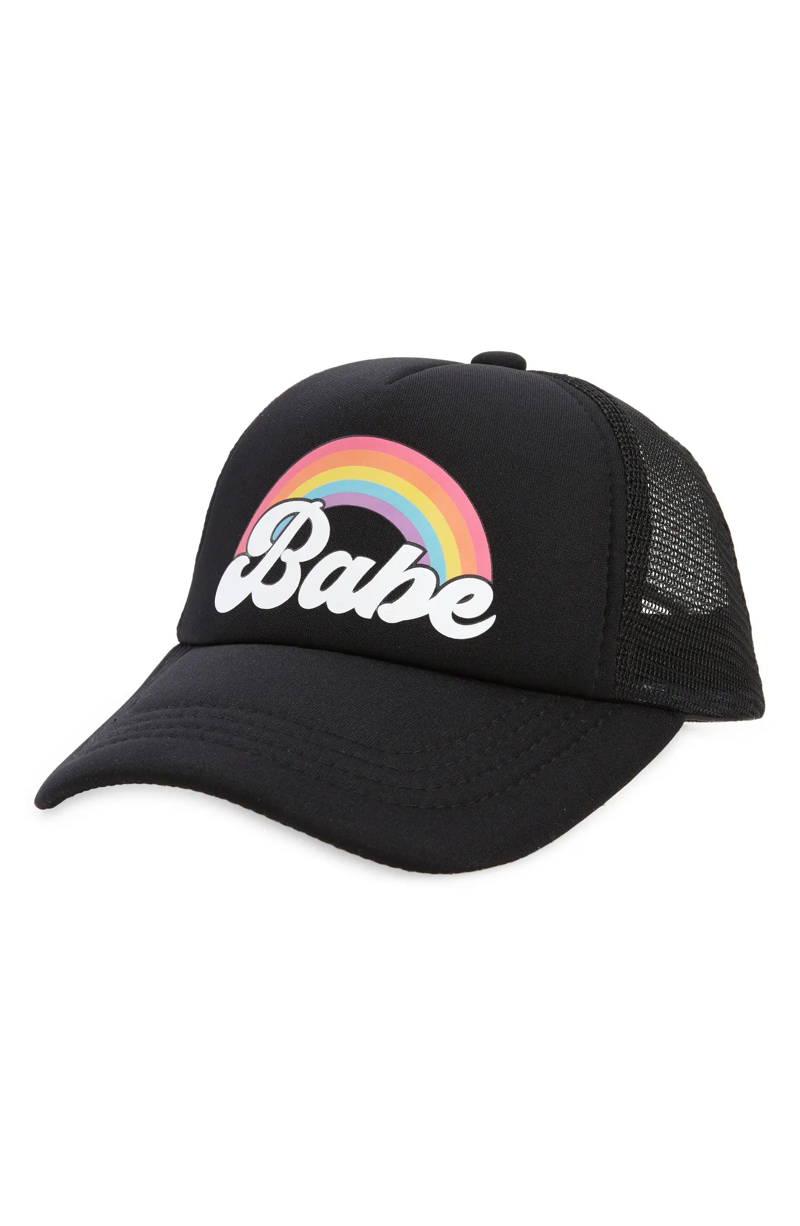 Tiny Trucker Co. Kids' Rainbow Babe Trucker Hat | Nordstrom | Nordstrom