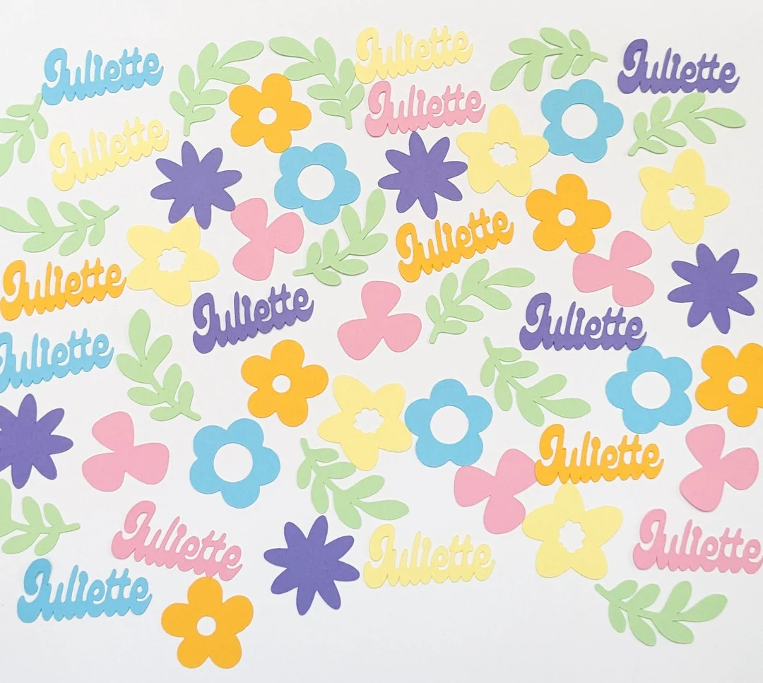 Custom Wildflower Confetti: Personalized Pastel Party Table Scatter | Etsy (US)