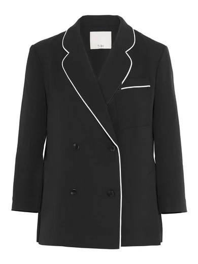 Spectator silk-trimmed woven blazer | NET-A-PORTER (US)