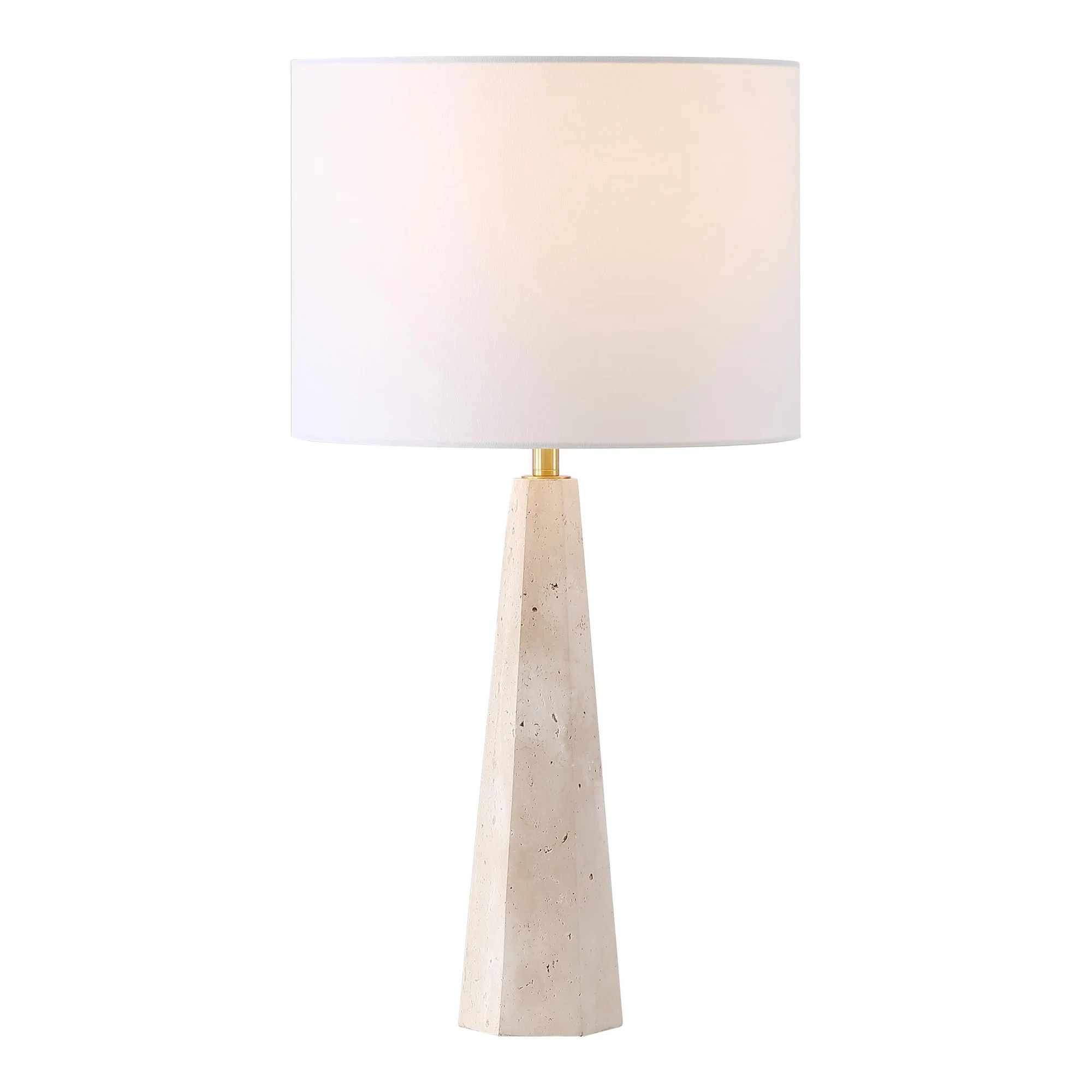 Safavieh Gabryanna Travertine and Iron Table Lamp in White - Walmart.com | Walmart (US)