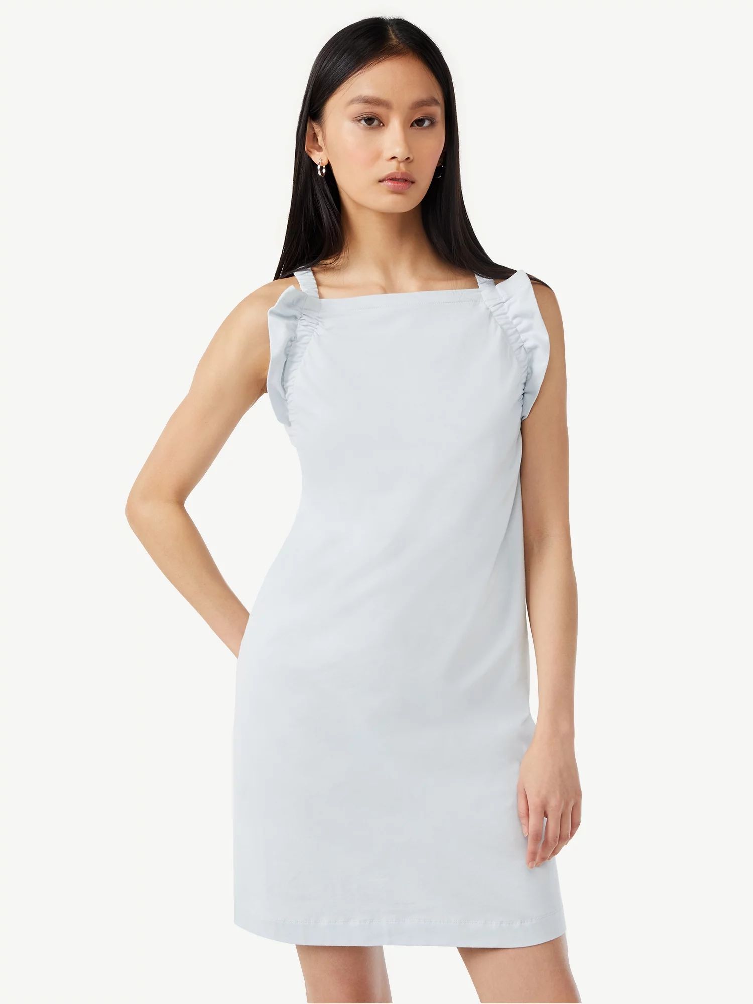 Free Assembly Women's Sleeveless Dress with Ruffle Trim | Walmart (US)