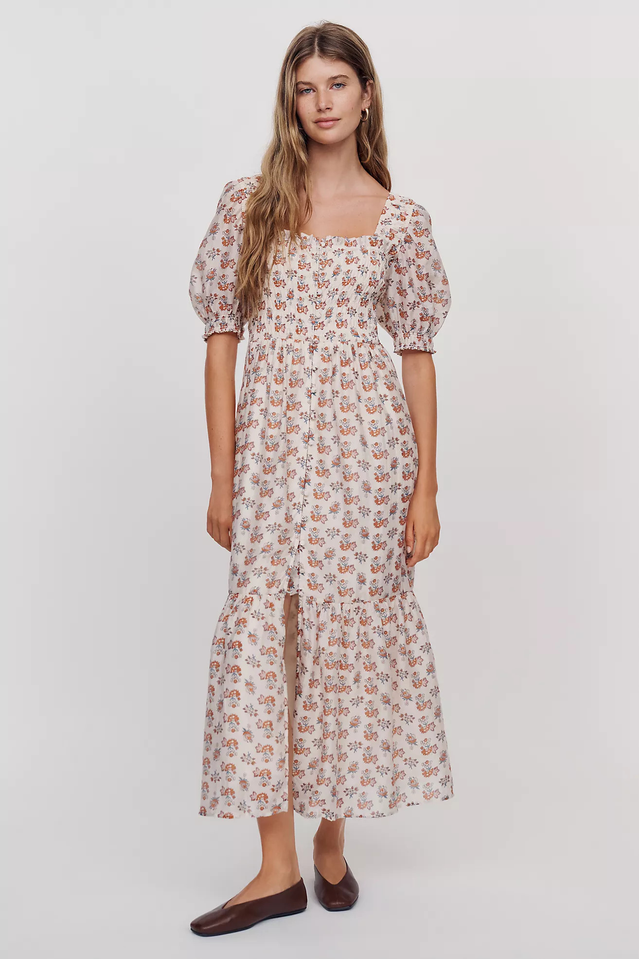 By Anthropologie Peregrine 100% Cotton Midi Dress | Anthropologie (US)