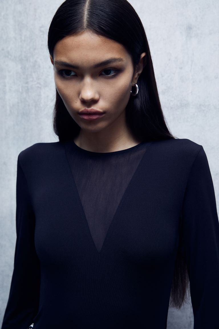 Mesh-detail Jersey Bodysuit | H&M (US + CA)