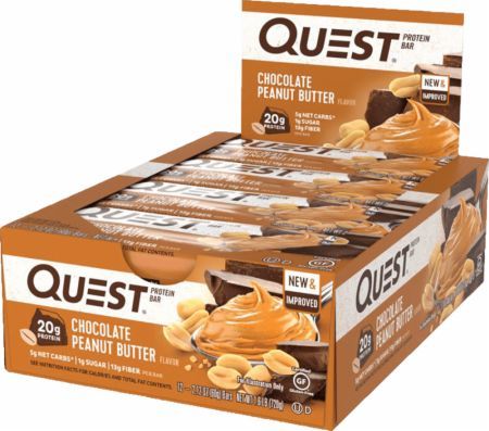 Quest Bars Chocolate Peanut Butter 12 Stevia Sweetened Bars - Protein Bars Quest Nutrition | BodyBuilding