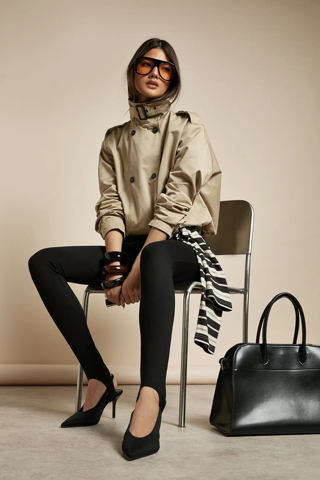 Stone Funnel Neck Trench Bomber Jacket | Boohoo | Boohoo.com (UK & IE)