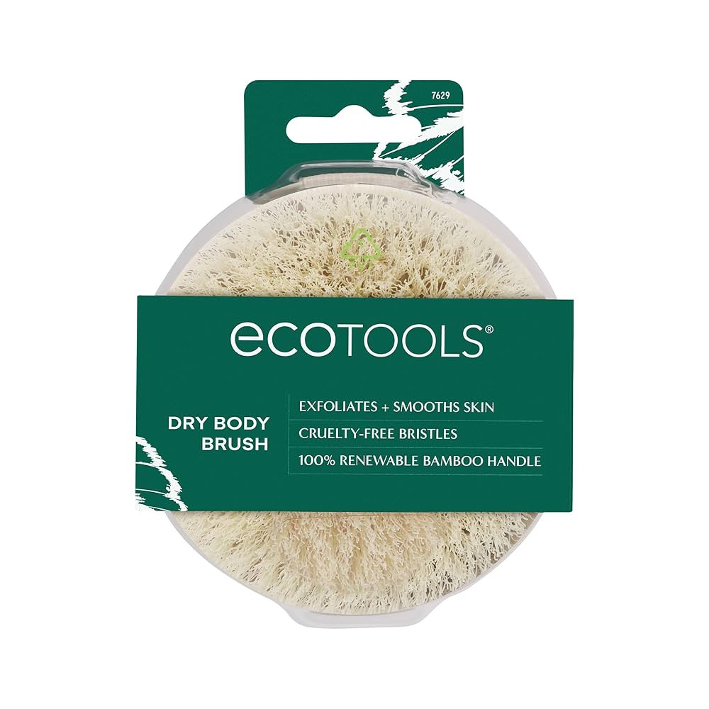 EcoTools Dry Body Brush, for Post Shower & Bath Skincare Routine, Removes Dirt and Promotes Blood... | Amazon (US)