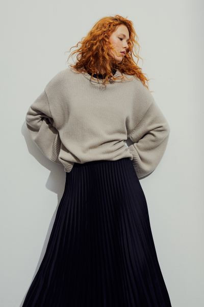 Pleated Skirt - Dark blue - Ladies | H&M US | H&M (US + CA)