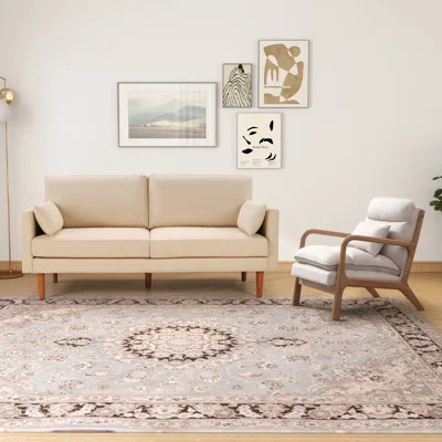 Lydney 2-Piece Modern Fabric Upholstered Square Arm Sofa Set - Living Room Chair And Sofa | Wayfair North America