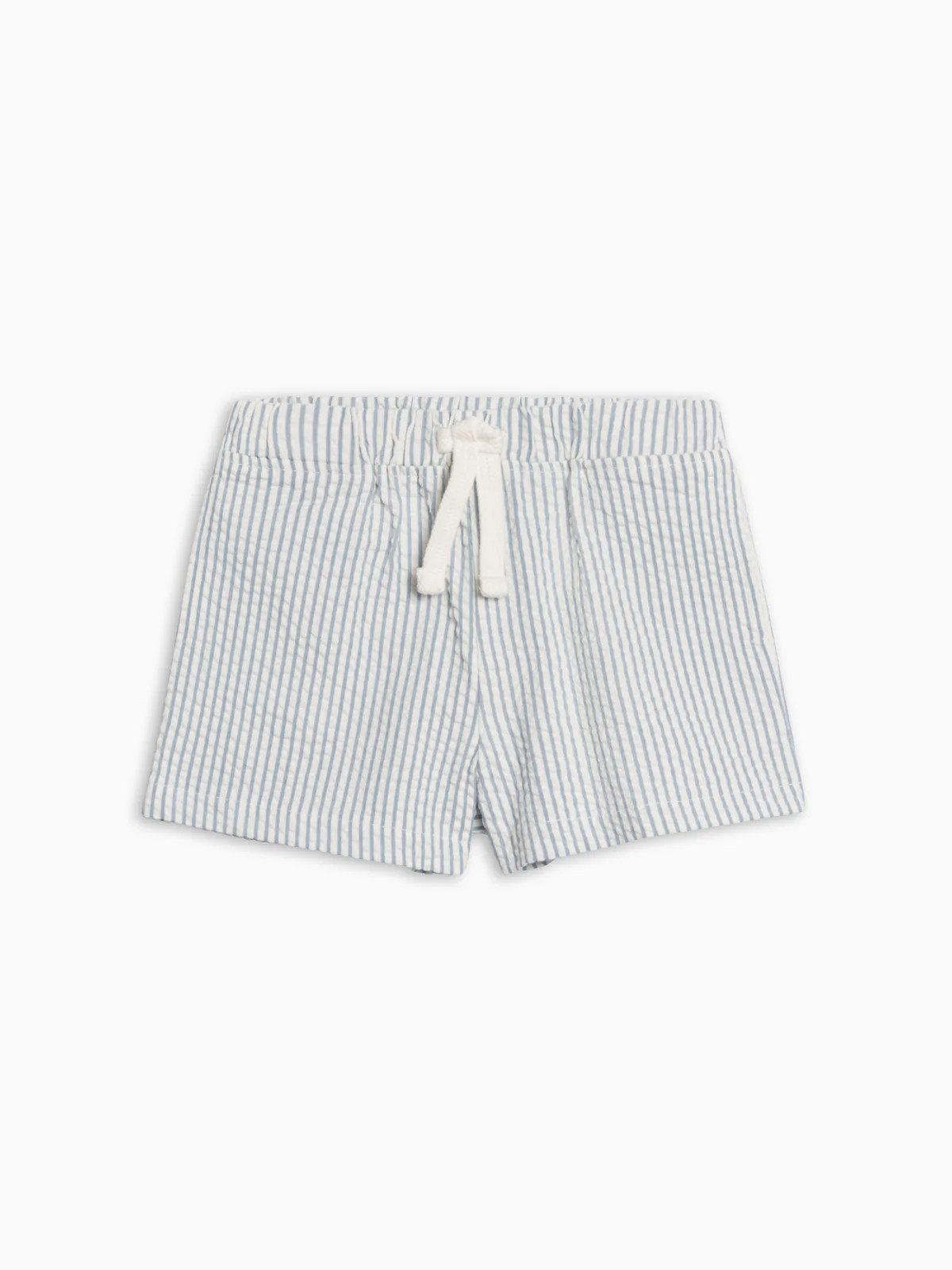 Nixie Seersucker Shorts - Shore Stripe / Sea | Colored Organics
