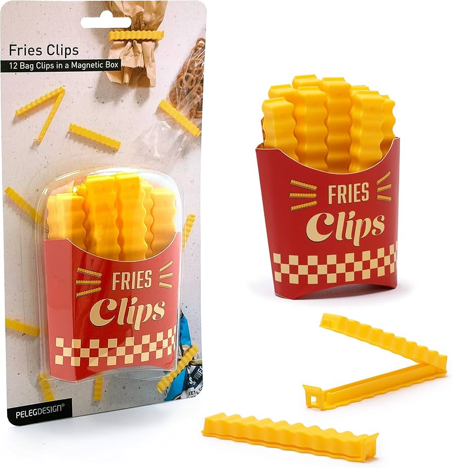 Peleg Design: 12 Cute French-Fries-Shaped Bag Clips to Seal Food Packages | Fun Magnetic Box for ... | Amazon (US)