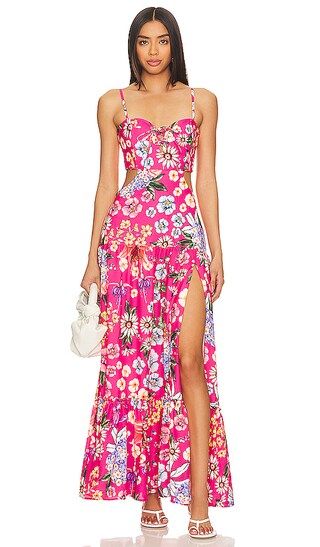 x REVOLVE Caprice Maxi Dress in Yellow Multi Pink Wedding Guest Dress Pink Bridesmaid Dress Pink | Revolve Clothing (Global)